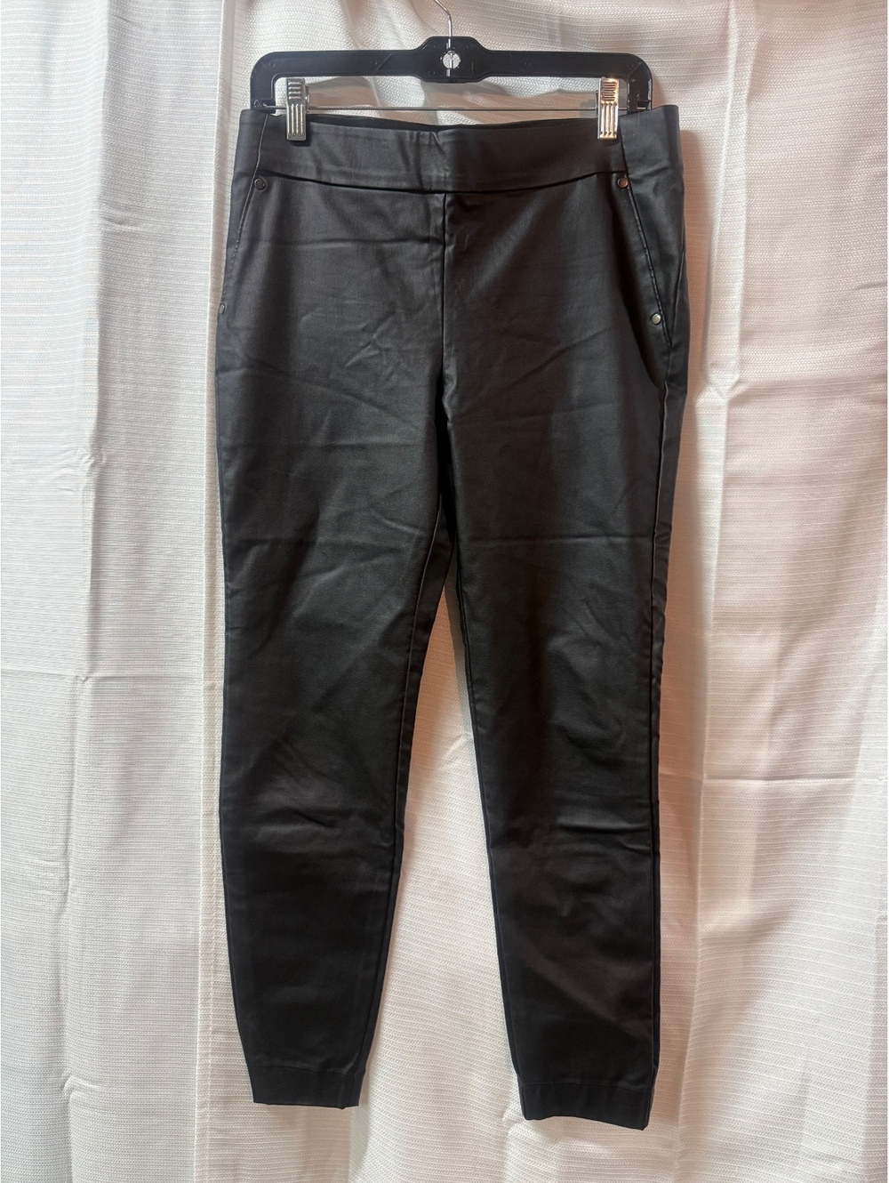 Maurices Women's Black Faux Leather Jeggings Medium Short